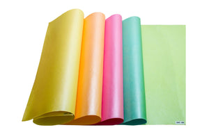 Metallic handmade paper made from cotton with various colour options available online
