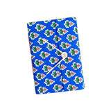 Fabric Cover Handmade Paper Diary 5"x7" size - DEVRAAJ HANDMADE PAPER, PLANTABLE SEED PAPERS & PAPER PRODUCTS - Blue