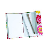 Fabric Cover Handmade Paper Diary 5"x7" size - DEVRAAJ HANDMADE PAPER, PLANTABLE SEED PAPERS & PAPER PRODUCTS - Yellow